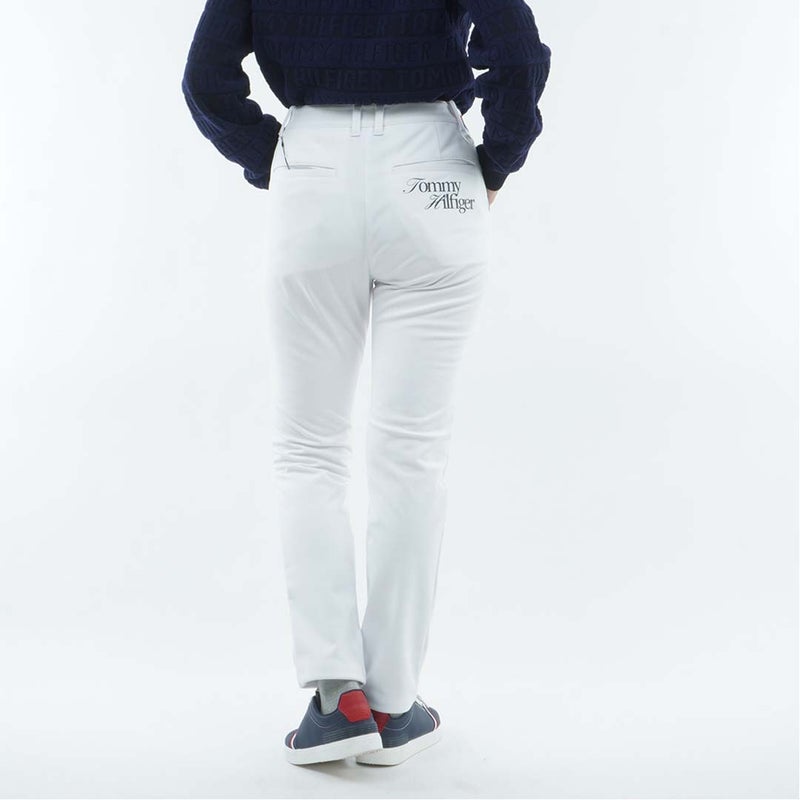  [トミー ヒルフィガー ゴルフ]TOMMY HILFIGER GOLF レディース ボンディング ロングパンツ THLA684 ホワイト　詳細3