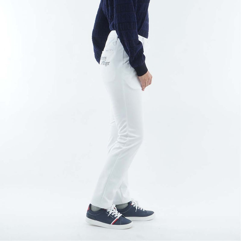  [トミー ヒルフィガー ゴルフ]TOMMY HILFIGER GOLF レディース ボンディング ロングパンツ THLA684 ホワイト　詳細4