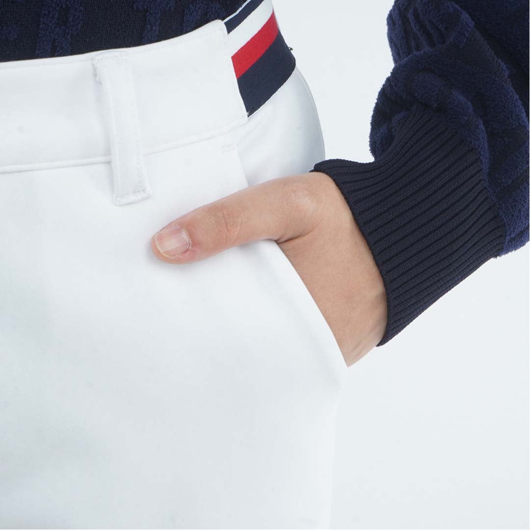  [トミー ヒルフィガー ゴルフ]TOMMY HILFIGER GOLF レディース ボンディング ロングパンツ THLA684 ホワイト　詳細6