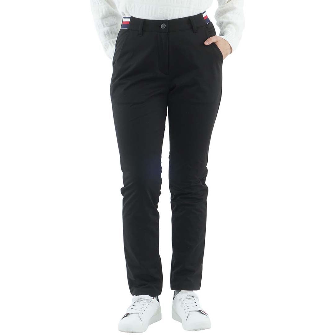  [トミー ヒルフィガー ゴルフ]TOMMY HILFIGER GOLF レディース ボンディング ロングパンツ THLA684 ブラック　詳細