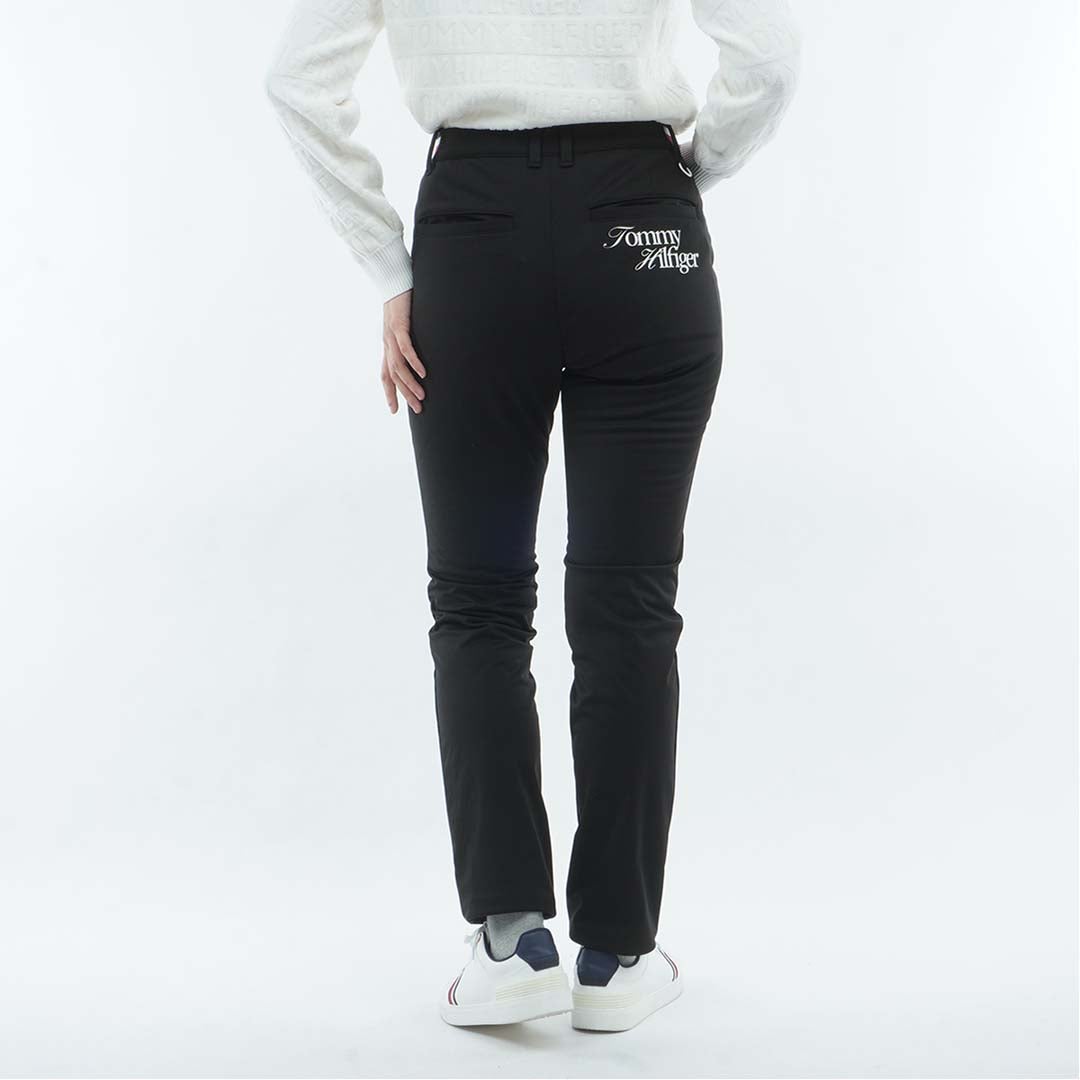  [トミー ヒルフィガー ゴルフ]TOMMY HILFIGER GOLF レディース ボンディング ロングパンツ THLA684 ブラック　詳細2