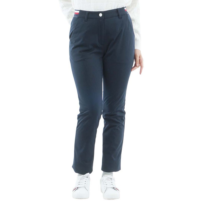  [トミー ヒルフィガー ゴルフ]TOMMY HILFIGER GOLF レディース ボンディング ロングパンツ THLA684 ネイビー　詳細