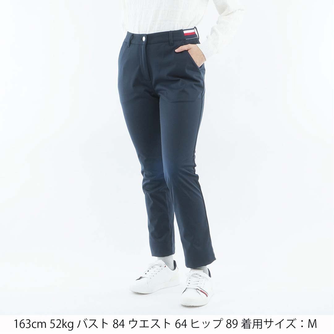  [トミー ヒルフィガー ゴルフ]TOMMY HILFIGER GOLF レディース ボンディング ロングパンツ THLA684 ネイビー　詳細1