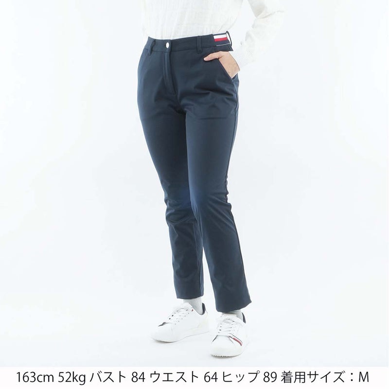  [トミー ヒルフィガー ゴルフ]TOMMY HILFIGER GOLF レディース ボンディング ロングパンツ THLA684 ネイビー　詳細1