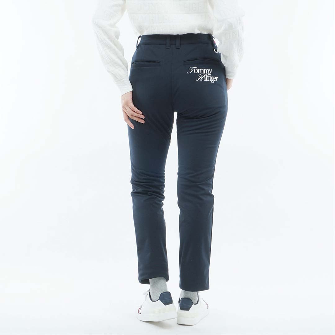  [トミー ヒルフィガー ゴルフ]TOMMY HILFIGER GOLF レディース ボンディング ロングパンツ THLA684 ネイビー　詳細2