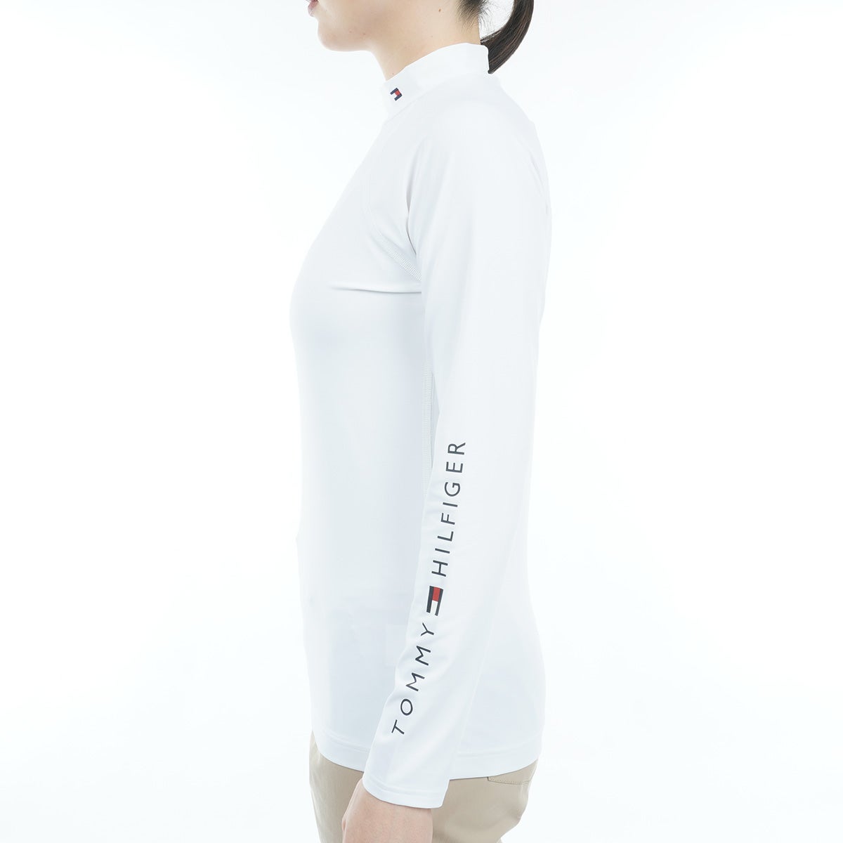 [トミー ヒルフィガー ゴルフ] TOMMY HILFIGER GOLF レディース モックネック インナーシャツ　THLA685　ホワイト　詳細2