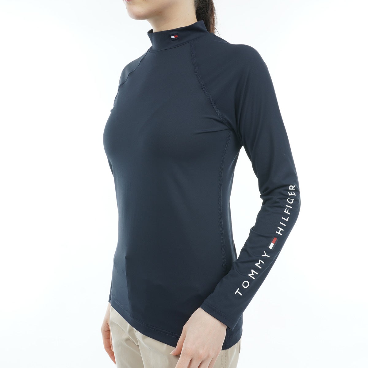 [トミー ヒルフィガー ゴルフ] TOMMY HILFIGER GOLF レディース モックネック インナーシャツ　THLA685　ネイビー　詳細1