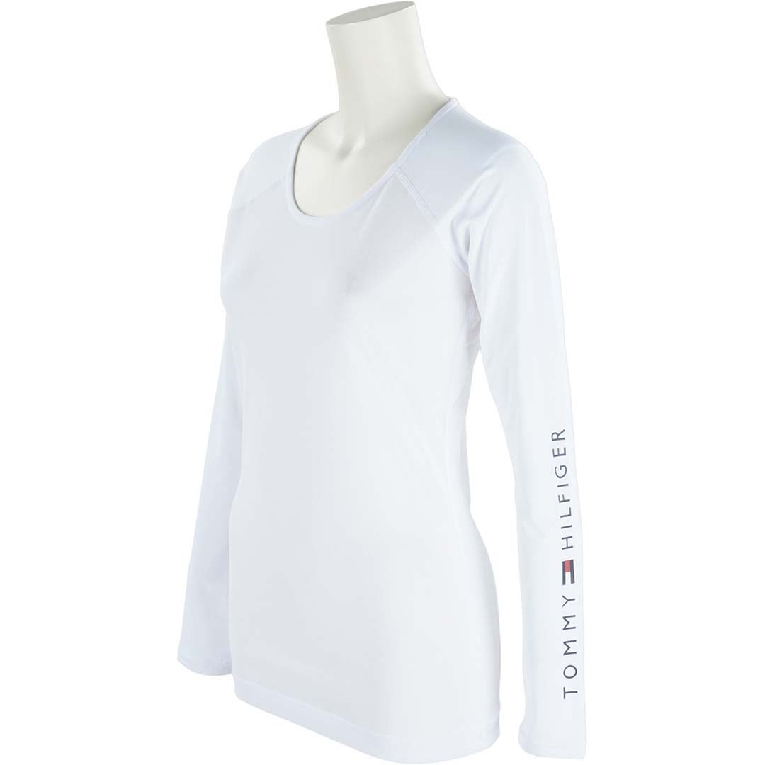 [トミー ヒルフィガー ゴルフ]TOMMY HILFIGER GOLF　レディース Uネック インナーシャツ　ホワイト　THLA686　詳細1