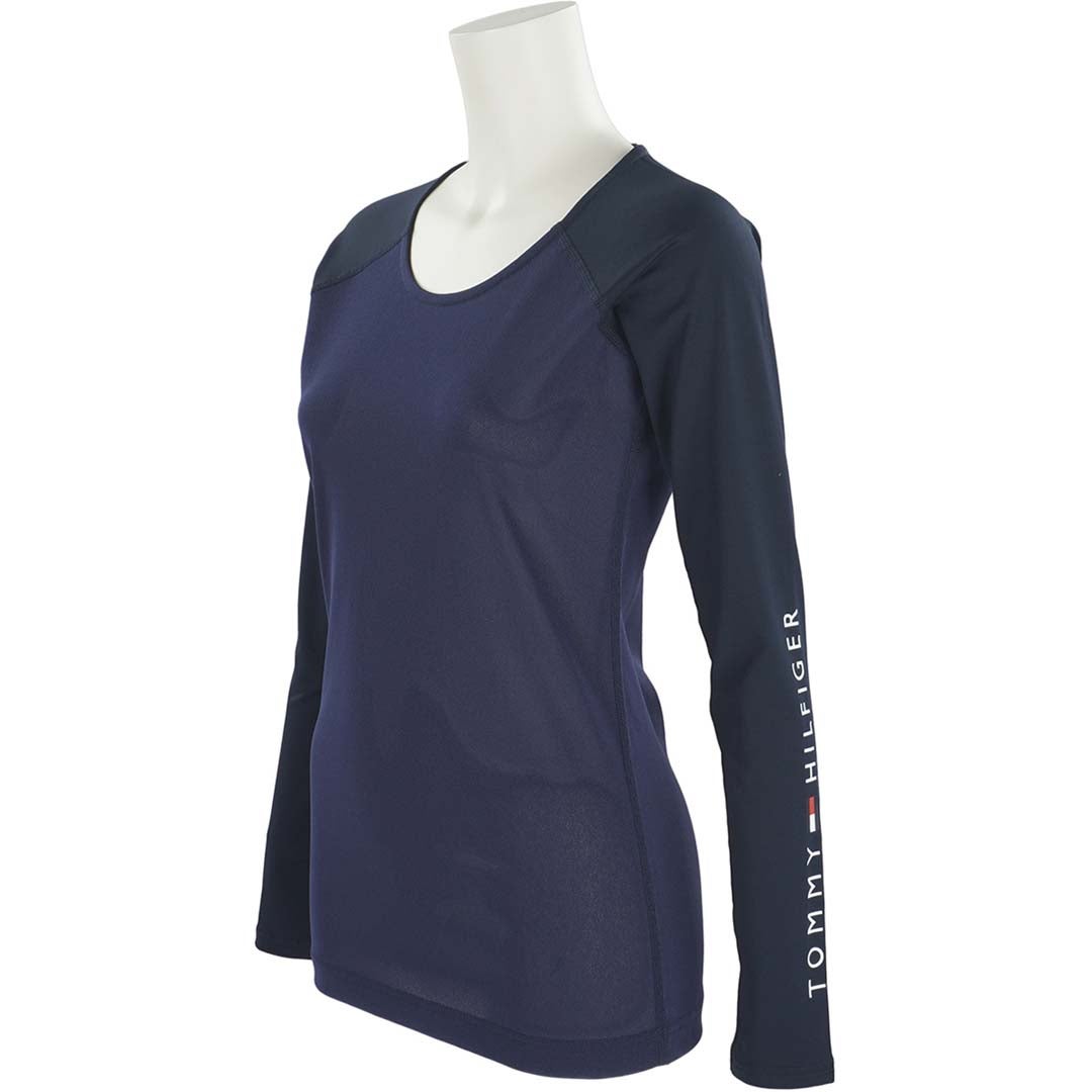 [トミー ヒルフィガー ゴルフ]TOMMY HILFIGER GOLF　レディース Uネック インナーシャツ　ネイビー　THLA686　詳細1