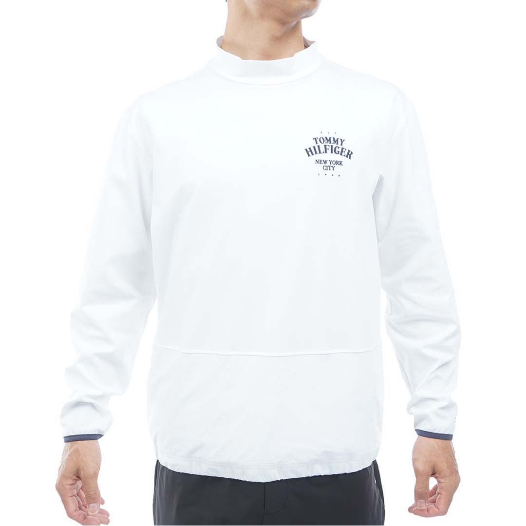 [トミー ヒルフィガー ゴルフ]TOMMY HILFIGER GOLF　メンズ 防風 ハイネック スウェット　ホワイト　THLA686　詳細