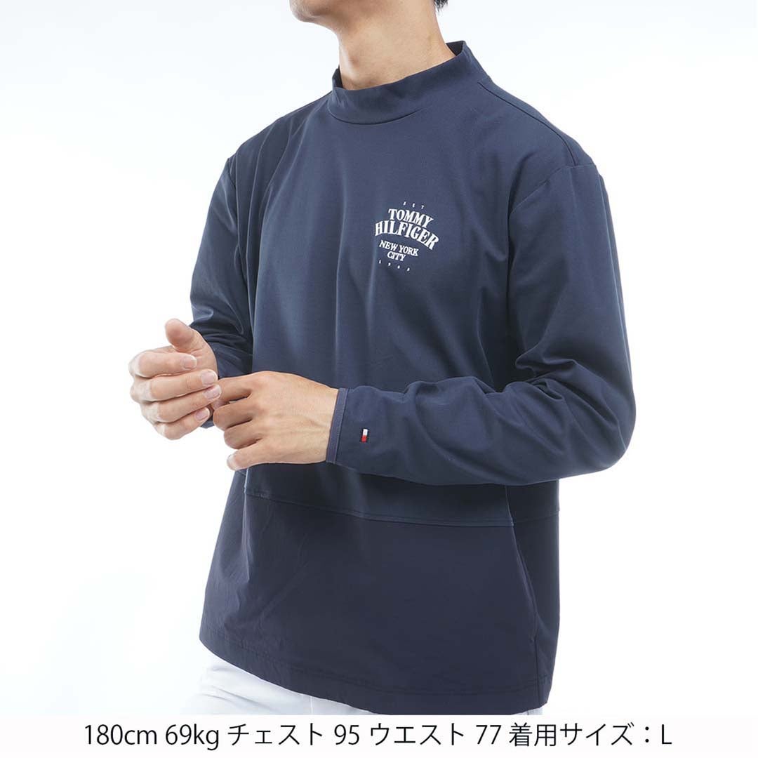 トミー ヒルフィガー ゴルフ]メンズ 防風 ハイネック スウェット