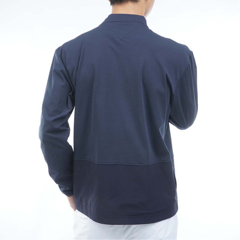 [トミー ヒルフィガー ゴルフ]TOMMY HILFIGER GOLF　メンズ 防風 ハイネック スウェット　ネイビー　THLA686　詳細2