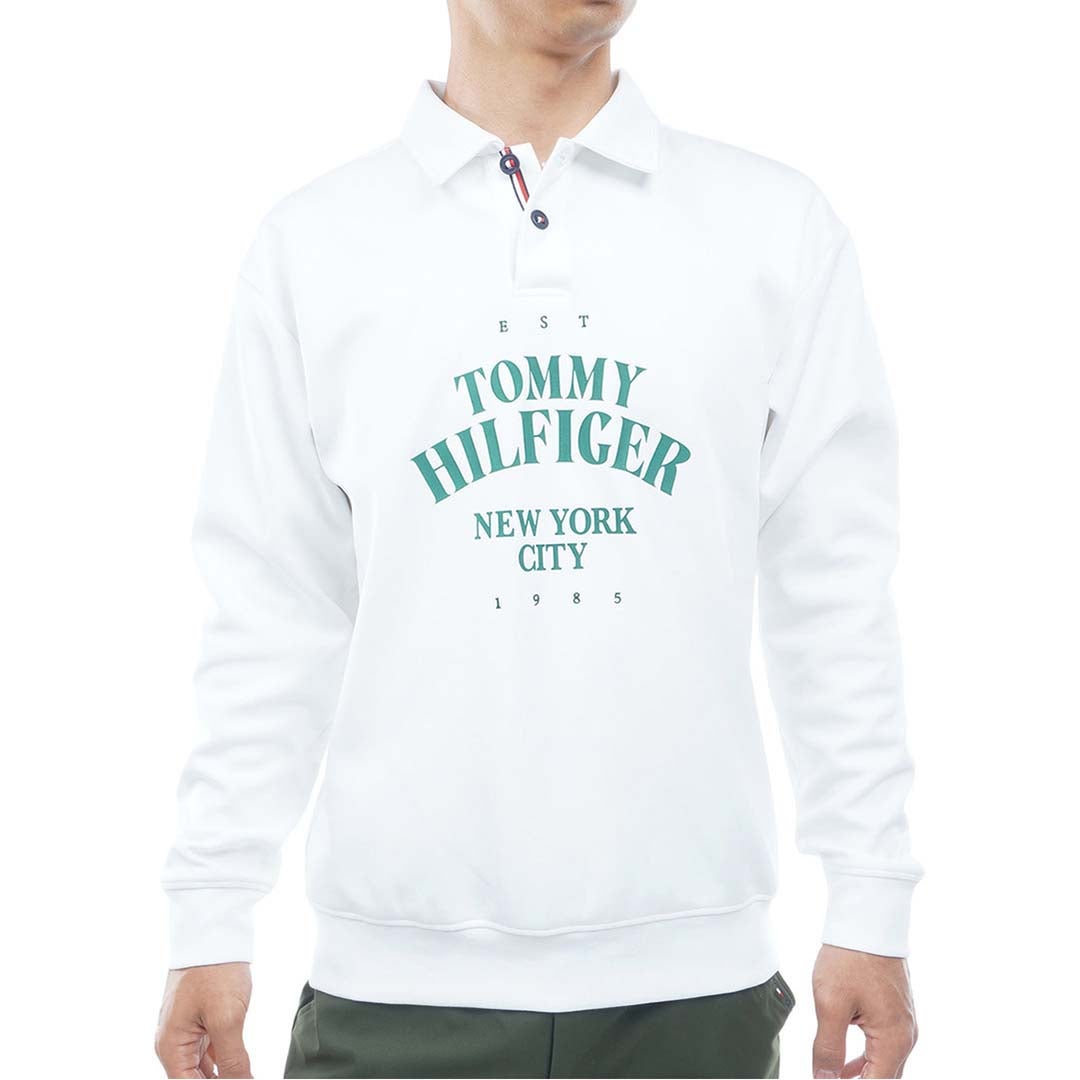 [トミー ヒルフィガー ゴルフ]TOMMY HILFIGER GOLF メンズ スクラムテック 長袖シャツ THMA653 ホワイト　詳細