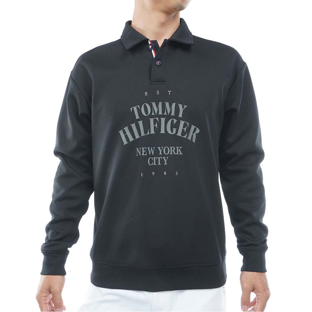  [トミー ヒルフィガー ゴルフ]TOMMY HILFIGER GOLF メンズ スクラムテック 長袖シャツ THMA653 ブラック　詳細