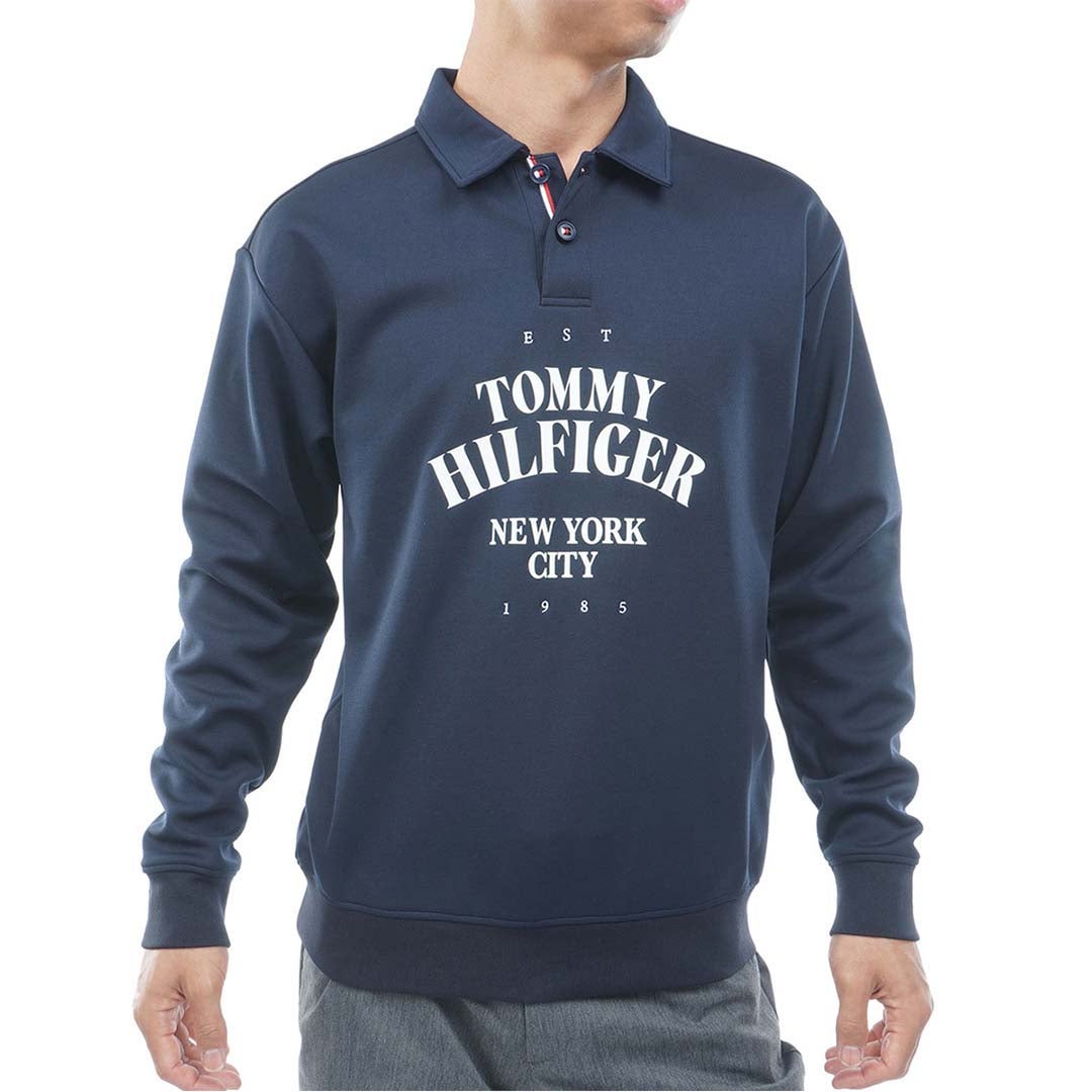  [トミー ヒルフィガー ゴルフ]TOMMY HILFIGER GOLF メンズ スクラムテック 長袖シャツ THMA653 ネイビー　詳細
