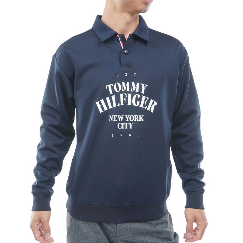  [トミー ヒルフィガー ゴルフ]TOMMY HILFIGER GOLF メンズ スクラムテック 長袖シャツ THMA653 ネイビー　詳細