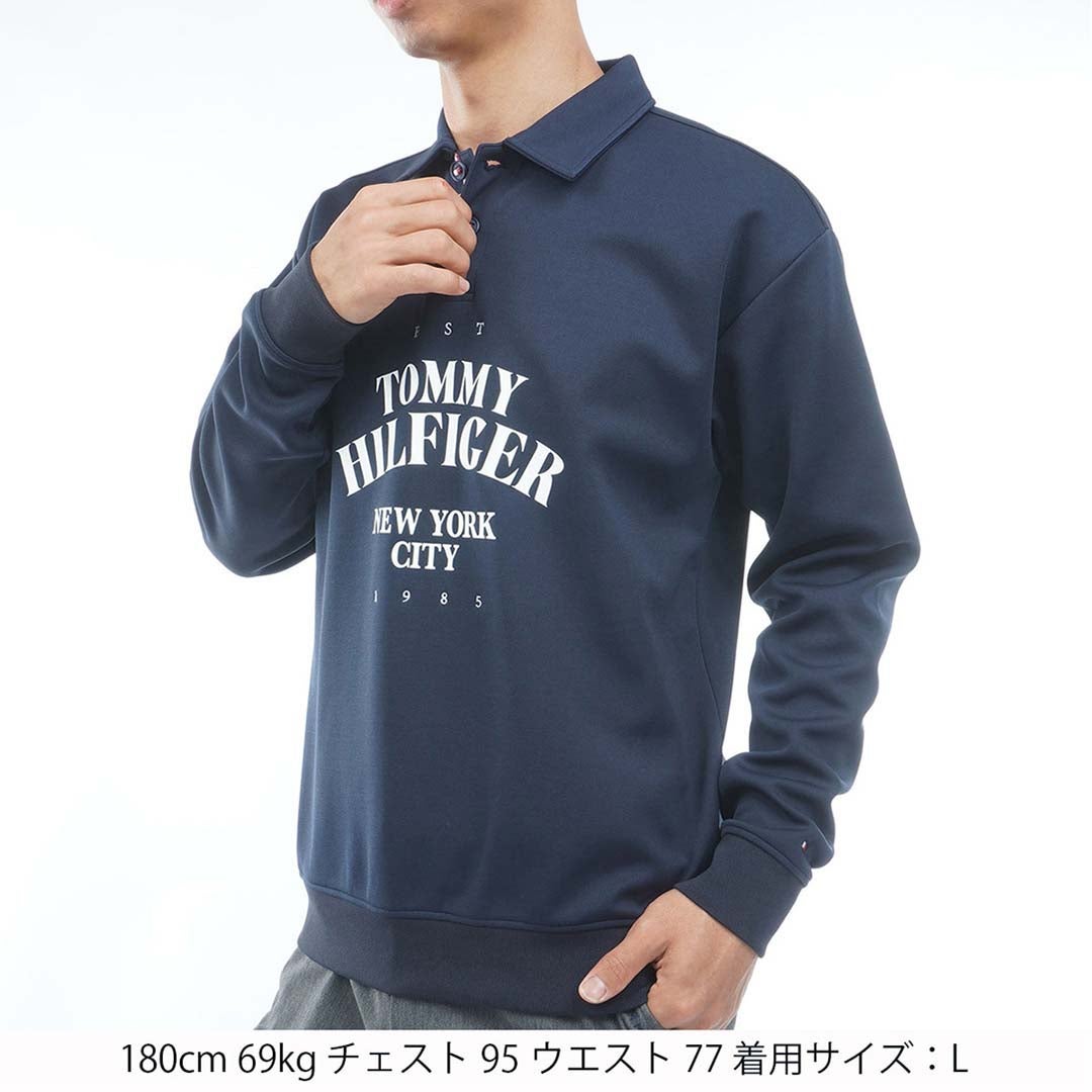  [トミー ヒルフィガー ゴルフ]TOMMY HILFIGER GOLF メンズ スクラムテック 長袖シャツ THMA653 ネイビー　詳細1