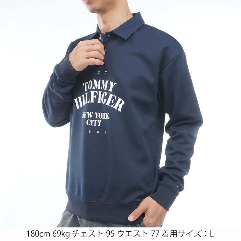  [トミー ヒルフィガー ゴルフ]TOMMY HILFIGER GOLF メンズ スクラムテック 長袖シャツ THMA653 ネイビー　詳細1