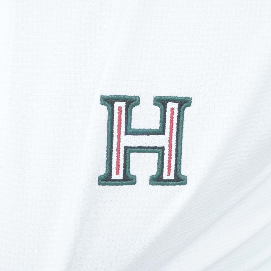 [トミー ヒルフィガー ゴルフ] TOMMY HILFIGER GOLF メンズ ワッフル 袖口リブ 長袖台衿付きシャツ　THMA654　ホワイト　詳細7