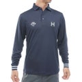 [トミー ヒルフィガー ゴルフ] TOMMY HILFIGER GOLF メンズ ワッフル 袖口リブ 長袖台衿付きシャツ　THMA654　ネイビー　詳細