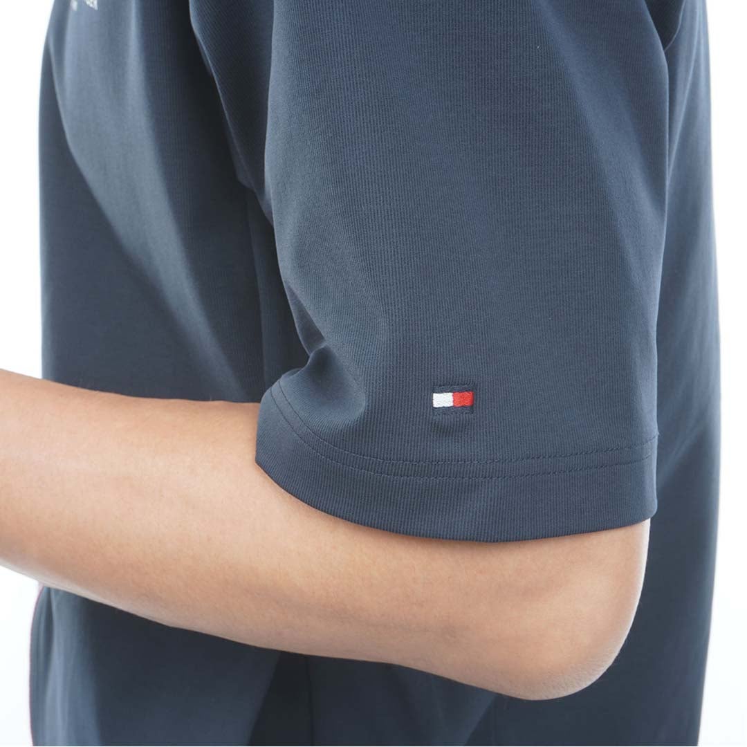[トミー ヒルフィガー ゴルフ]TOMMY HILFIGER GOLF　メンズ 防風 半袖スウェット ジャケット　ネイビー　THMA657　詳細6