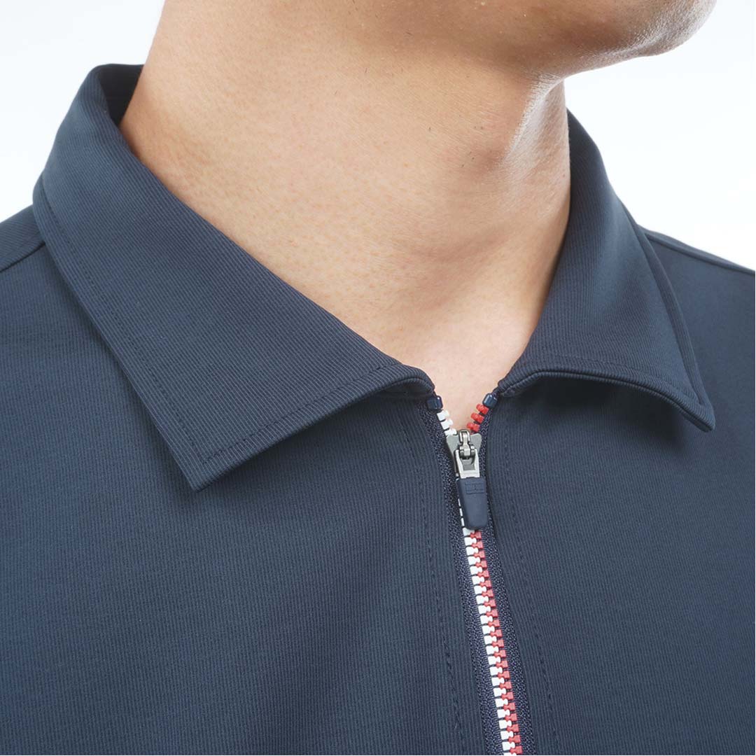 [トミー ヒルフィガー ゴルフ]TOMMY HILFIGER GOLF　メンズ 防風 半袖スウェット ジャケット　ネイビー　THMA657　詳細7