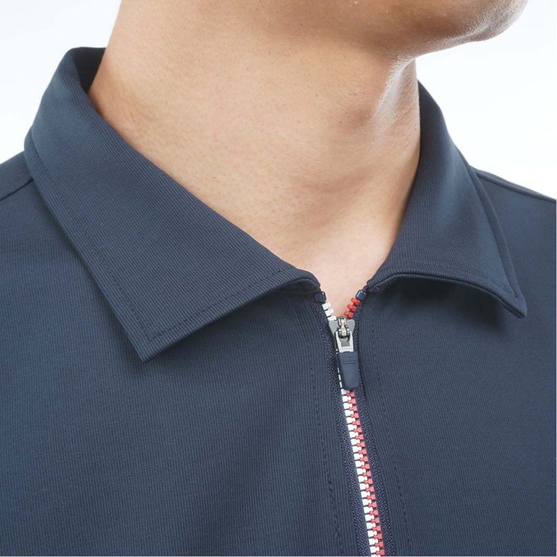 [トミー ヒルフィガー ゴルフ]TOMMY HILFIGER GOLF　メンズ 防風 半袖スウェット ジャケット　ネイビー　THMA657　詳細7