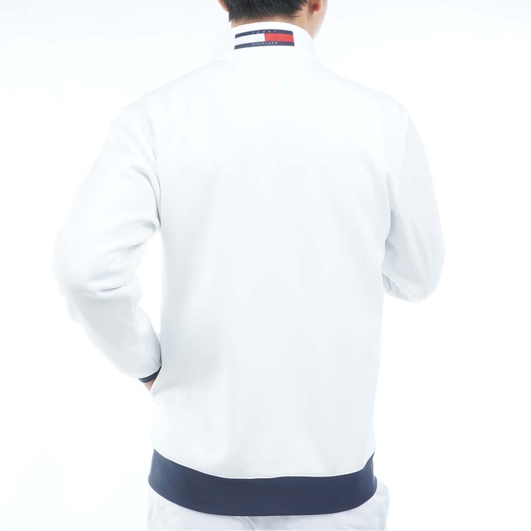  [トミー ヒルフィガー ゴルフ]TOMMY HILFIGER GOLF メンズ スクラムテック スウェットジャケット THMA658 ホワイト　詳細3