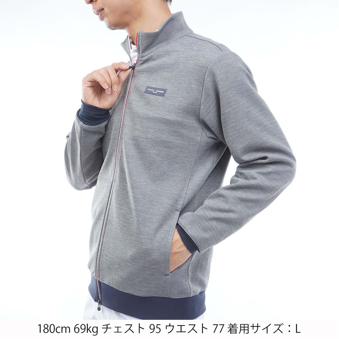  [トミー ヒルフィガー ゴルフ]TOMMY HILFIGER GOLF メンズ スクラムテック スウェットジャケット THMA658 グレー　詳細1