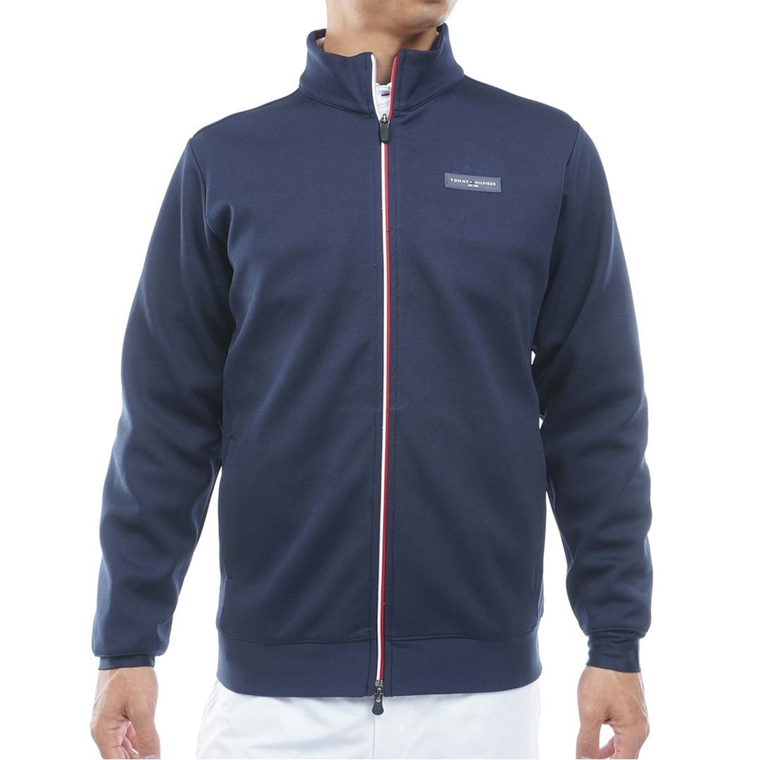  [トミー ヒルフィガー ゴルフ]TOMMY HILFIGER GOLF メンズ スクラムテック スウェットジャケット THMA658 ネイビー　詳細