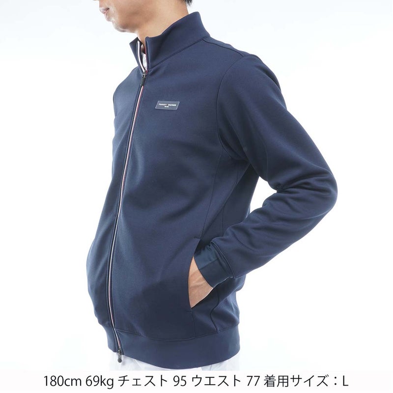  [トミー ヒルフィガー ゴルフ]TOMMY HILFIGER GOLF メンズ スクラムテック スウェットジャケット THMA658 ネイビー　詳細1