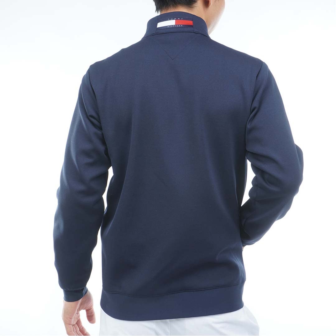  [トミー ヒルフィガー ゴルフ]TOMMY HILFIGER GOLF メンズ スクラムテック スウェットジャケット THMA658 ネイビー　詳細2
