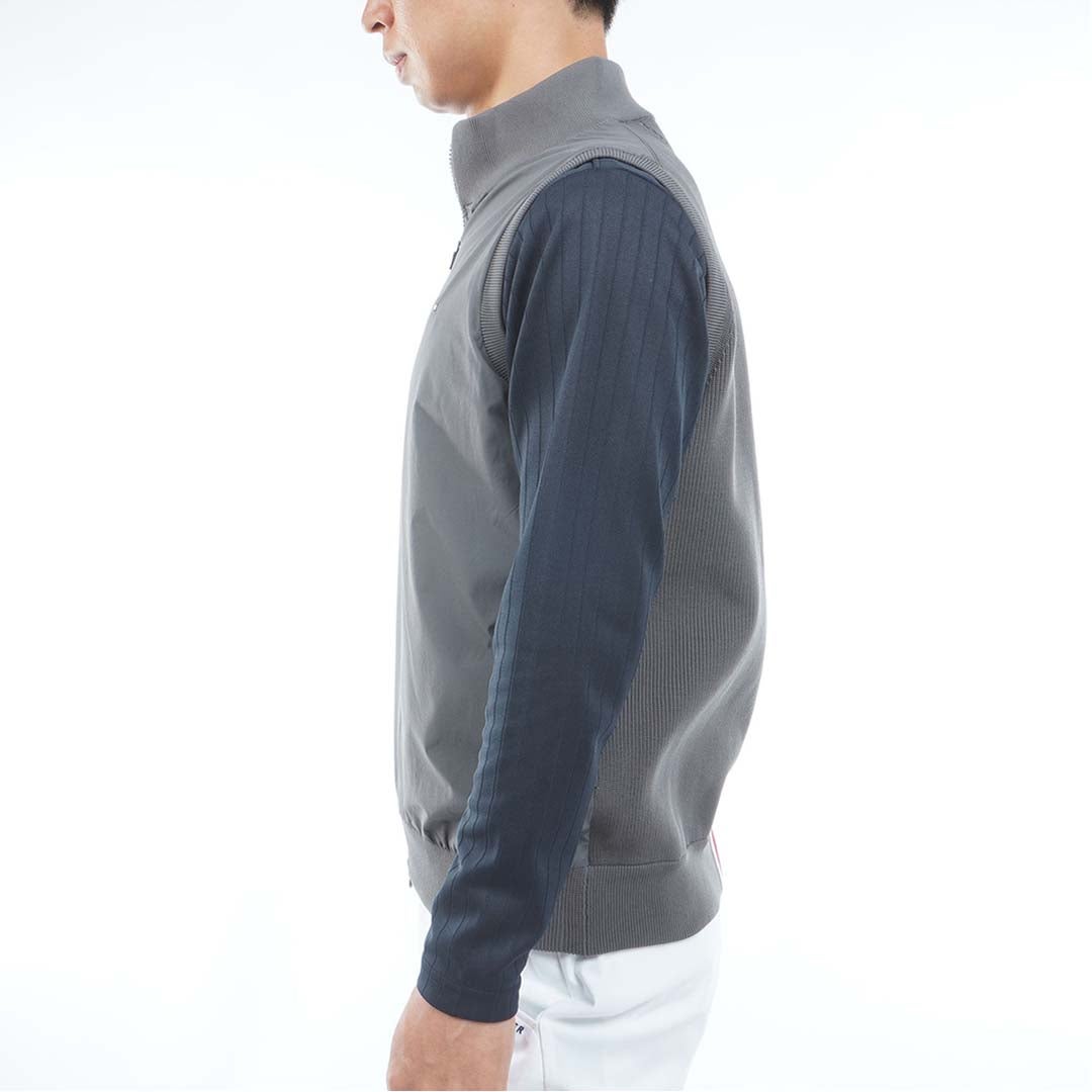 [トミー ヒルフィガー ゴルフ]　TOMMY HILFIGER GOLF　メンズ 撥水 ニットベスト　THMA659　グレー　詳細2