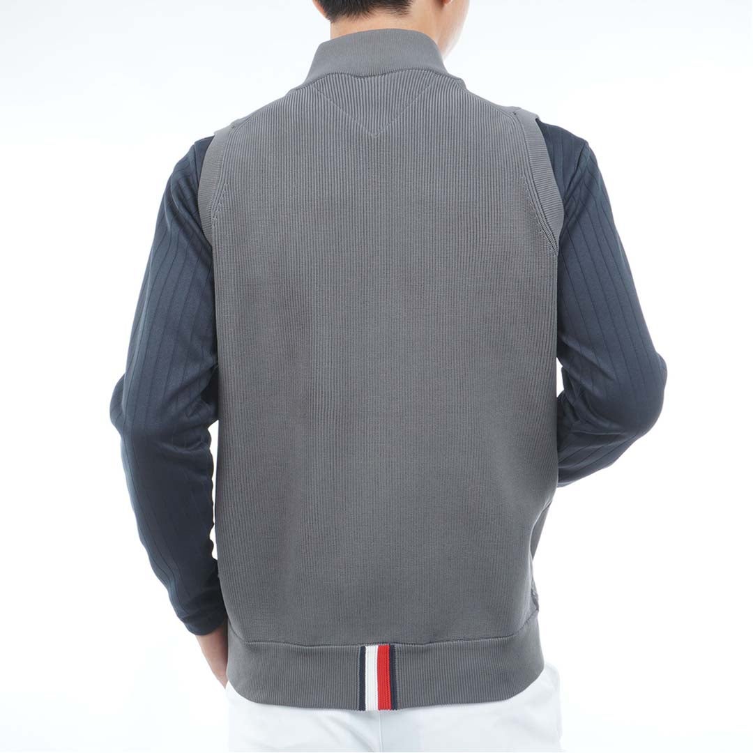 [トミー ヒルフィガー ゴルフ]　TOMMY HILFIGER GOLF　メンズ 撥水 ニットベスト　THMA659　グレー　詳細3