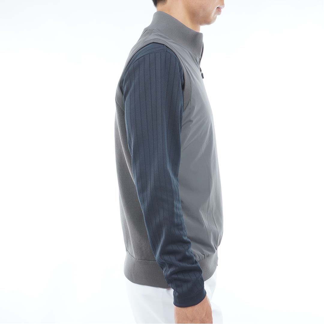 [トミー ヒルフィガー ゴルフ]　TOMMY HILFIGER GOLF　メンズ 撥水 ニットベスト　THMA659　グレー　詳細4