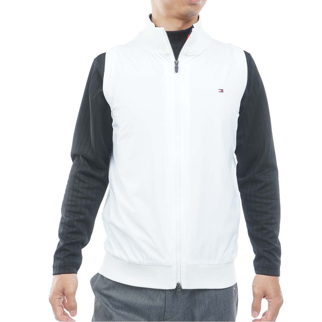 [トミー ヒルフィガー ゴルフ]　TOMMY HILFIGER GOLF　メンズ 撥水 ニットベスト　THMA659　オフホワイト　詳細