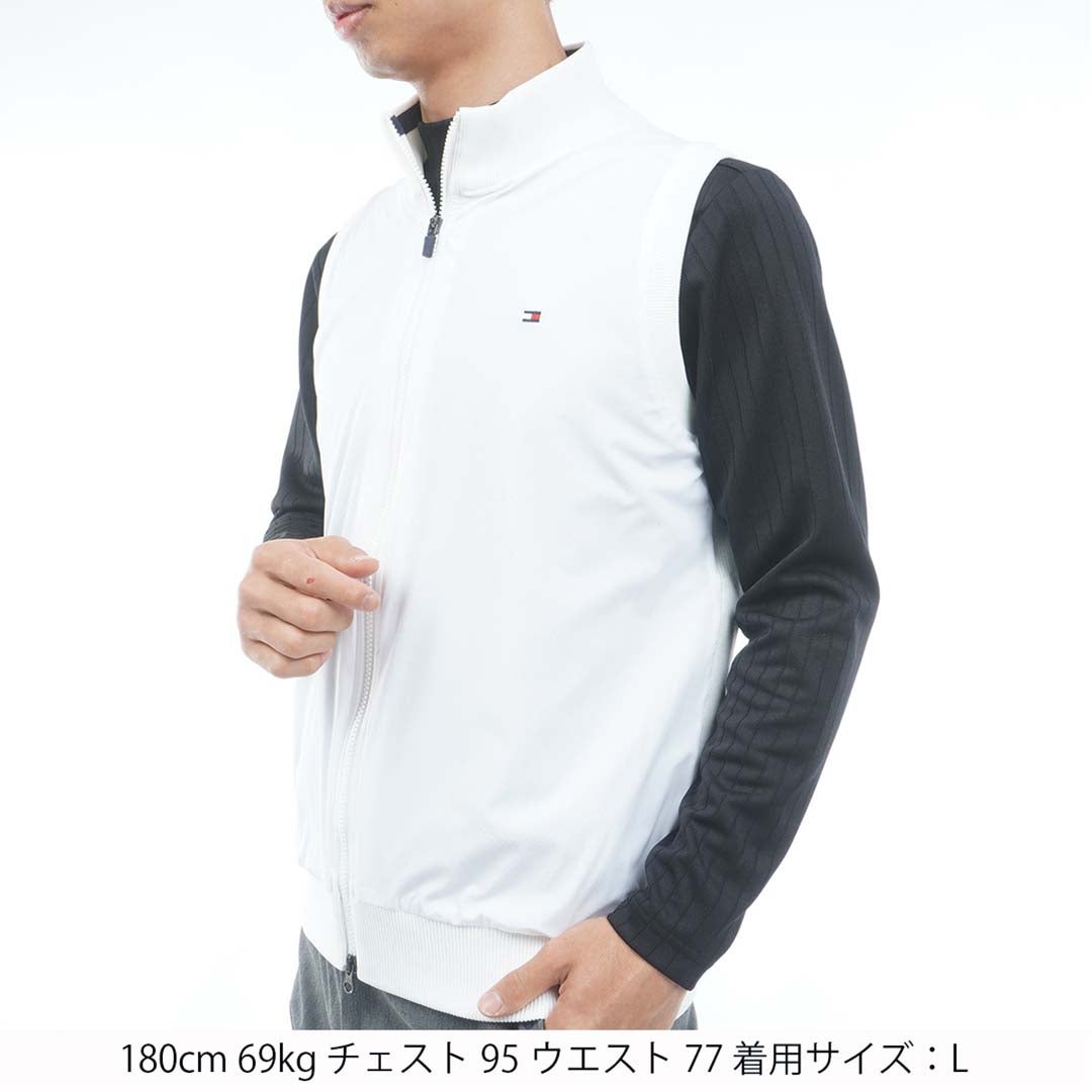 [トミー ヒルフィガー ゴルフ]　TOMMY HILFIGER GOLF　メンズ 撥水 ニットベスト　THMA659　オフホワイト　詳細1