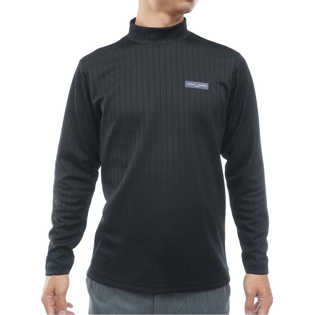 [トミー ヒルフィガー ゴルフ]　TOMMY HILFIGER GOLF　メンズ 針抜きジャガード フラッグモックシャツ　THMA661　ホワイト　詳細4