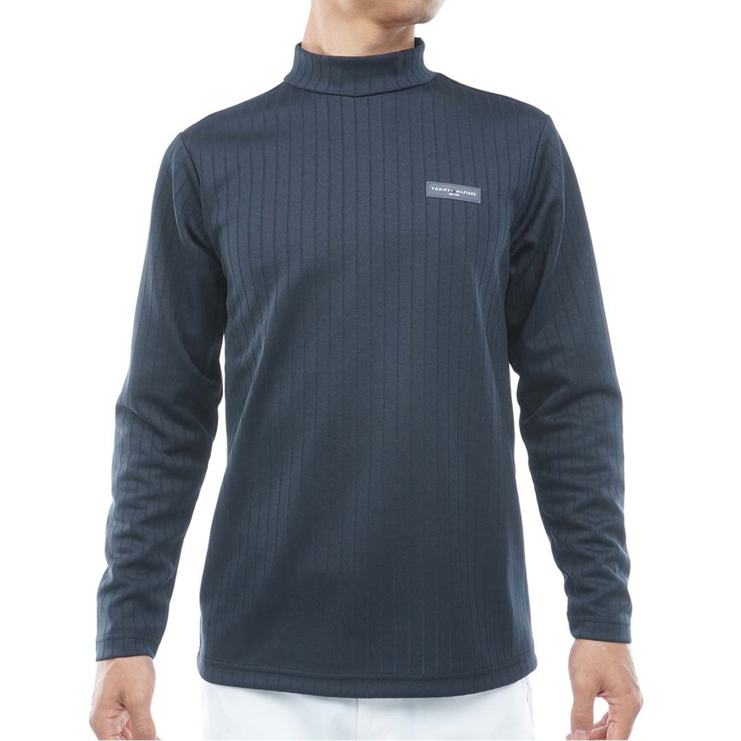 [トミー ヒルフィガー ゴルフ]　TOMMY HILFIGER GOLF　メンズ 針抜きジャガード フラッグモックシャツ　THMA661　ホワイト　詳細7