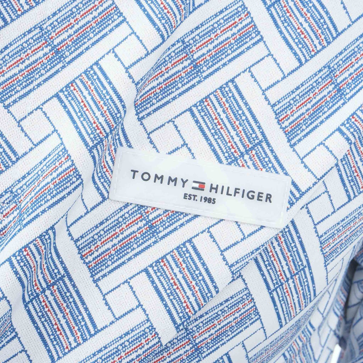 [トミー ヒルフィガー ゴルフ] TOMMY HILFIGER GOLF メンズ 3色ジャガード 長袖台衿付きシャツ　THMA662　ホワイト　詳細7