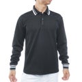 [トミー ヒルフィガー ゴルフ]TOMMY HILFIGER GOLF　メンズ 針抜きジャガード 長袖ポロシャツ　ブラック　THMA663　詳細
