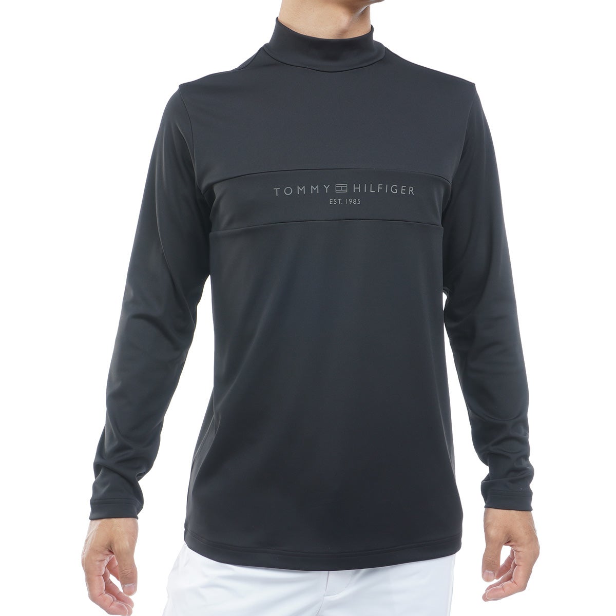 [トミー ヒルフィガー ゴルフ] TOMMY HILFIGER GOLF メンズ ベア天 長袖モックシャツ　THMA664　ホワイト　詳細[トミー ヒルフィガー ゴルフ] TOMMY HILFIGER GOLF メンズ ベア天 長袖モックシャツ　THMA664　ブラック　詳細7