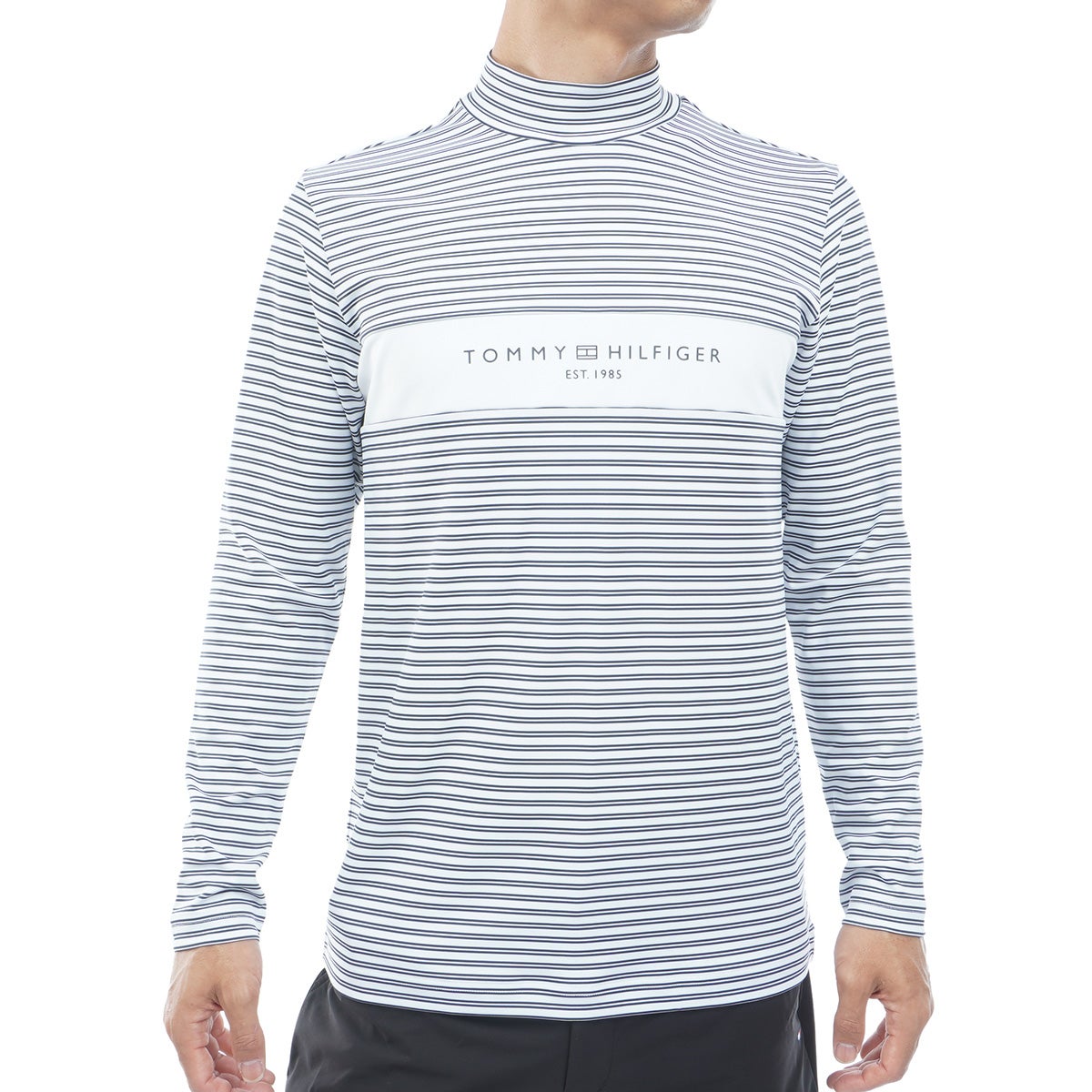 [トミー ヒルフィガー ゴルフ] TOMMY HILFIGER GOLF メンズ ベア天 長袖モックシャツ　THMA664　ホワイト　詳細[トミー ヒルフィガー ゴルフ] TOMMY HILFIGER GOLF メンズ ベア天 長袖モックシャツ　THMA664　マルチ　詳細