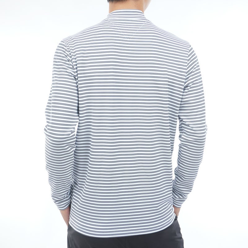 [トミー ヒルフィガー ゴルフ] TOMMY HILFIGER GOLF メンズ ベア天 長袖モックシャツ　THMA664　ホワイト　詳細[トミー ヒルフィガー ゴルフ] TOMMY HILFIGER GOLF メンズ ベア天 長袖モックシャツ　THMA664　マルチ　詳細2