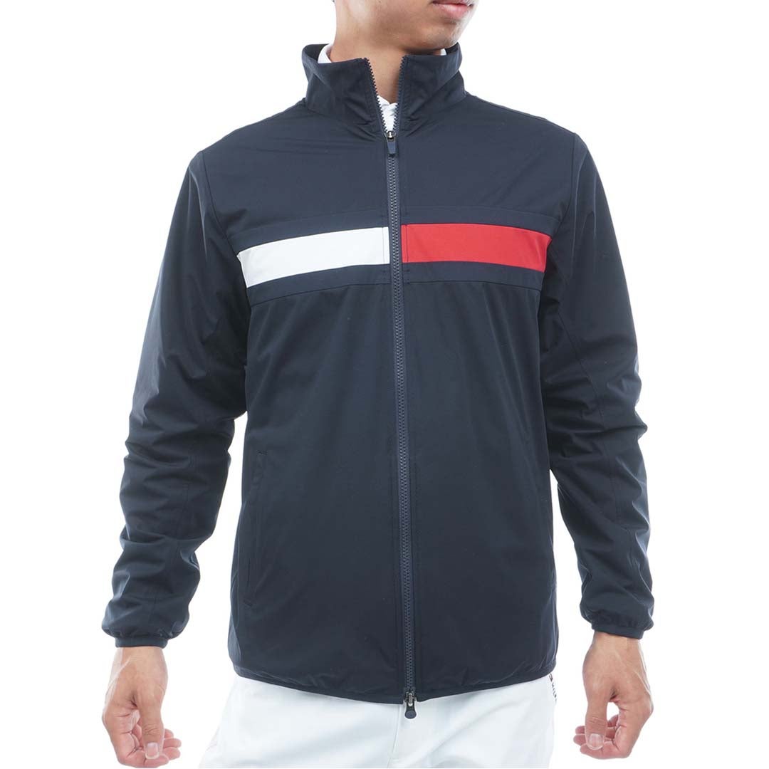[トミー ヒルフィガー ゴルフ]　TOMMY HILFIGER GOLF　メンズ フラッグ ウインドジャケット　THMA666　ネイビー　詳細