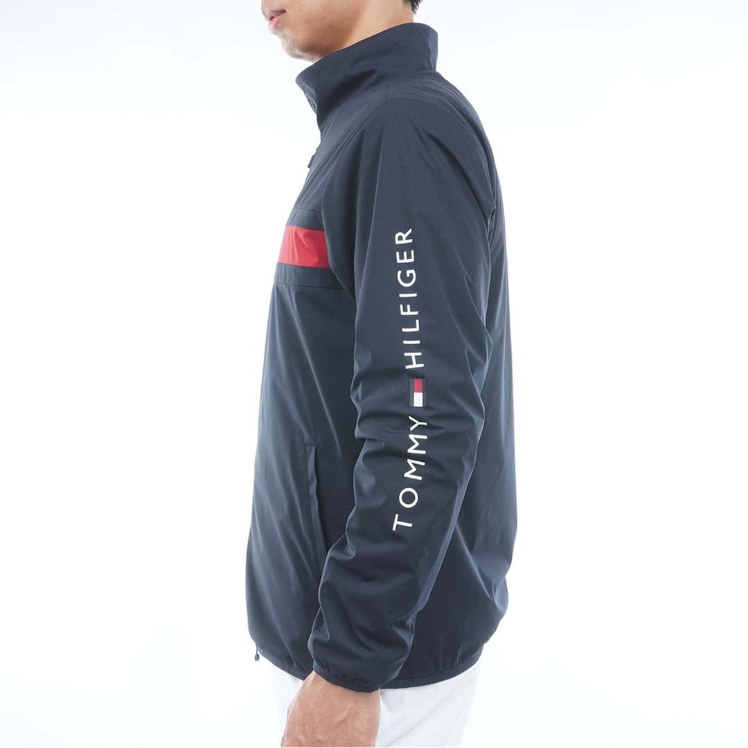 [トミー ヒルフィガー ゴルフ]　TOMMY HILFIGER GOLF　メンズ フラッグ ウインドジャケット　THMA666　ネイビー　詳細2