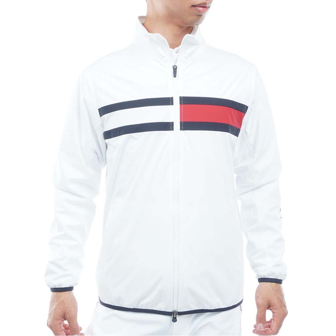 [トミー ヒルフィガー ゴルフ]　TOMMY HILFIGER GOLF　メンズ フラッグ ウインドジャケット　THMA666　ホワイト　詳細