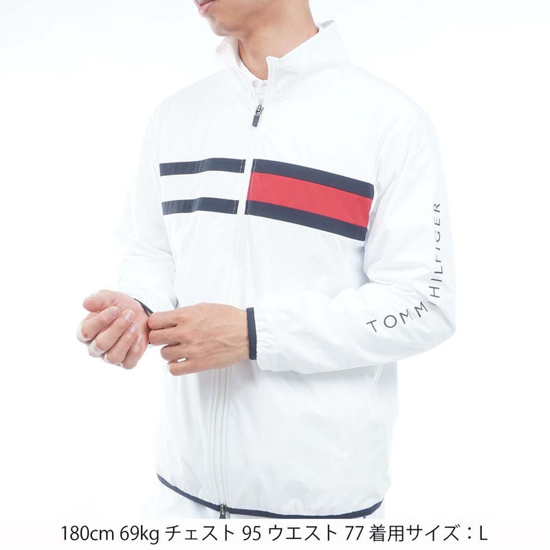 [トミー ヒルフィガー ゴルフ]　TOMMY HILFIGER GOLF　メンズ フラッグ ウインドジャケット　THMA666　ホワイト　詳細1