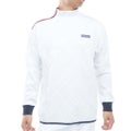  [トミー ヒルフィガー ゴルフ]TOMMY HILFIGER GOLF メンズ キルトジャガード モックスウェット THMA667 ホワイト　詳細