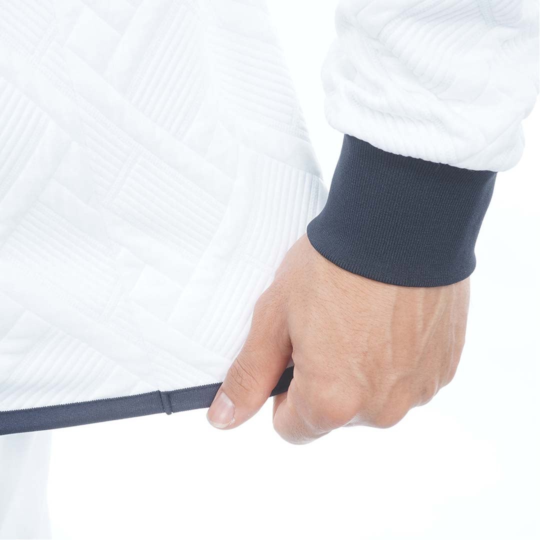  [トミー ヒルフィガー ゴルフ]TOMMY HILFIGER GOLF メンズ キルトジャガード モックスウェット THMA667 ホワイト　詳細5